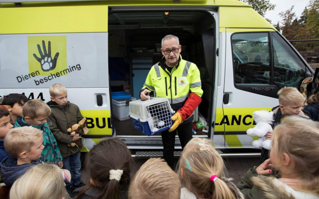 De dierenambulance komt langs